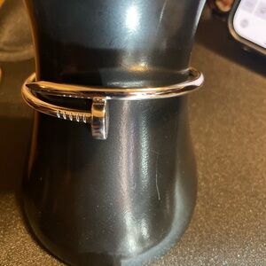 Sterling silver nail bracelet, size 7.